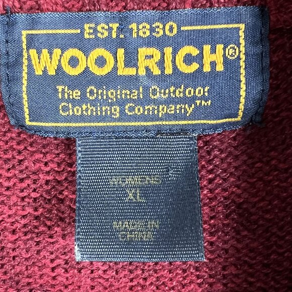 Woolrich Women XL Red Snowman Embroidered Button Cardigan Christmas Tree Sweater - Picture 13 of 16